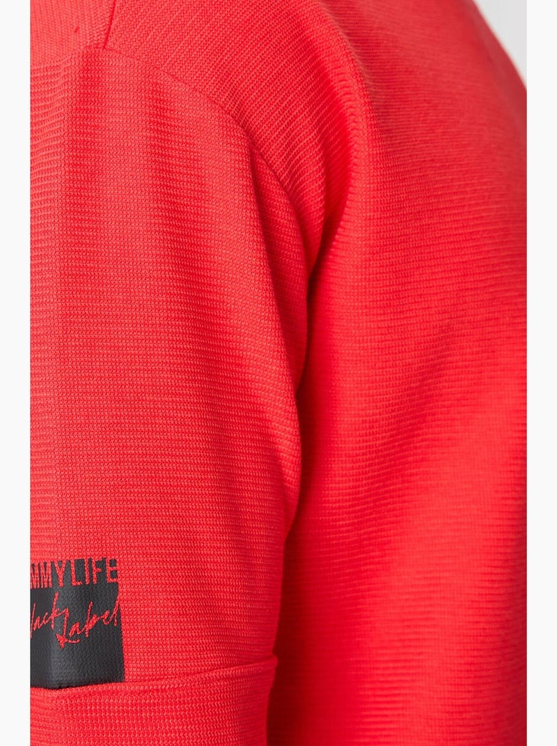 T-shirt homme oversize à col rond avec patch tommy Rouge - Kiabi