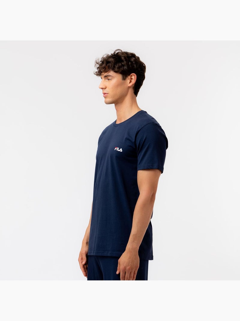 T-shirt homme uni 100% coton Fila Fila Bleu - Kiabi
