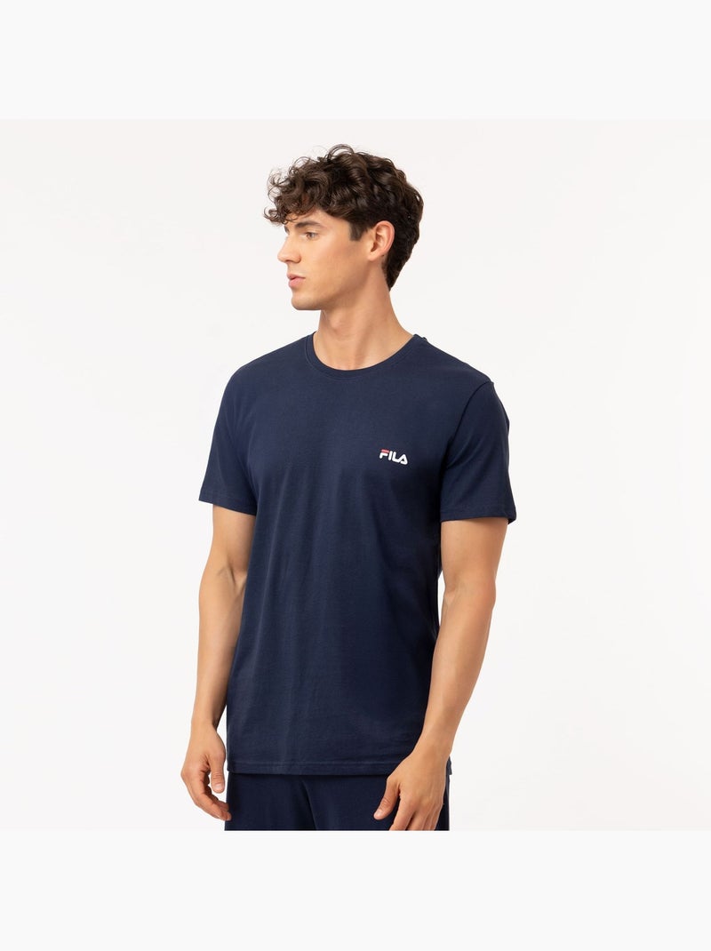 T-shirt homme uni 100% coton Fila Fila Bleu - Kiabi