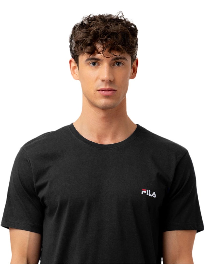 T-shirt homme uni 100% coton Fila Fila Noir - Kiabi