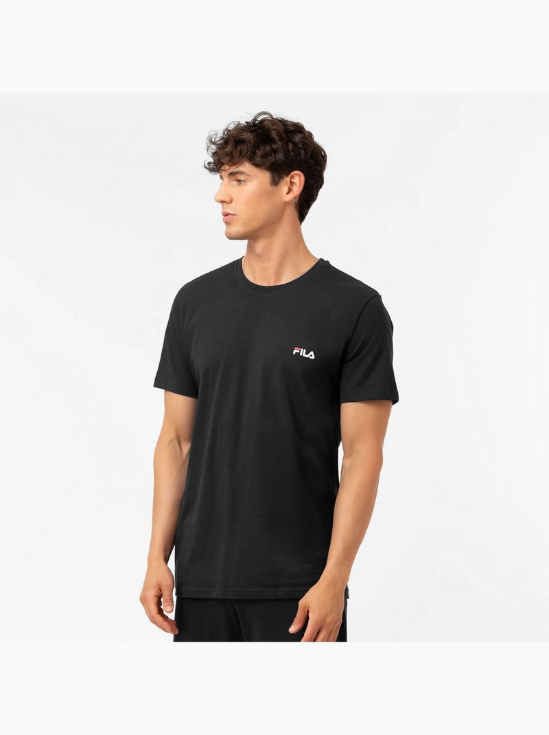 T-shirt homme uni 100% coton Fila Fila Noir - Kiabi