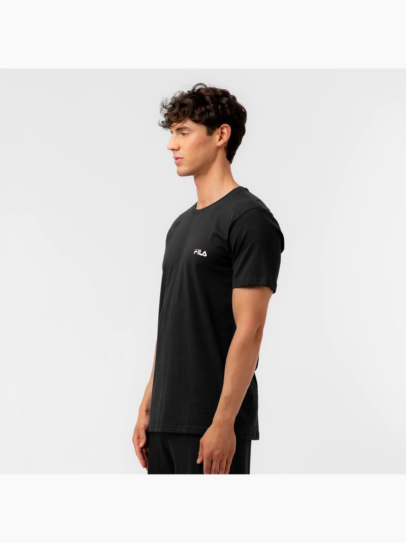 T-shirt homme uni 100% coton Fila Fila Noir - Kiabi