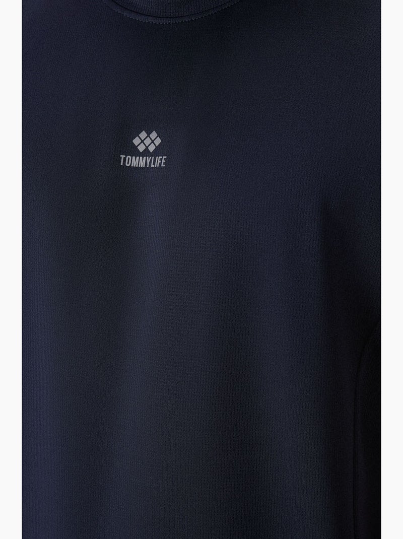 T-shirt homme uni à col rond et manches courtes tommy Bleu marine - Kiabi