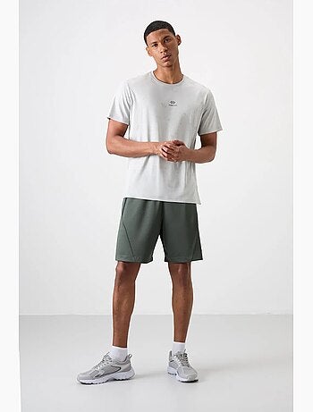 T-shirt homme uni à col rond, texture birdseye tommy