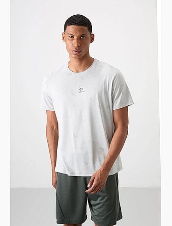 T-shirt homme uni à col rond, texture birdseye tommy