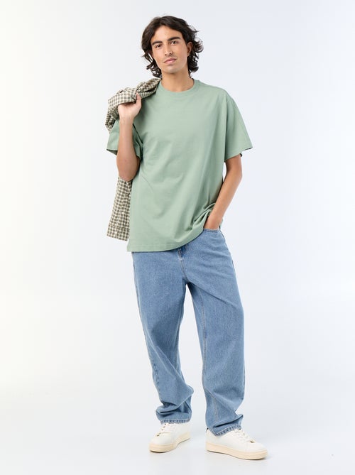 T-shirt homme uni à col rond - Kiabi
