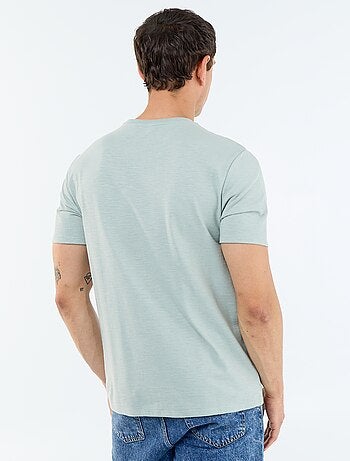 T-shirt homme uni à manches courtes et col rond