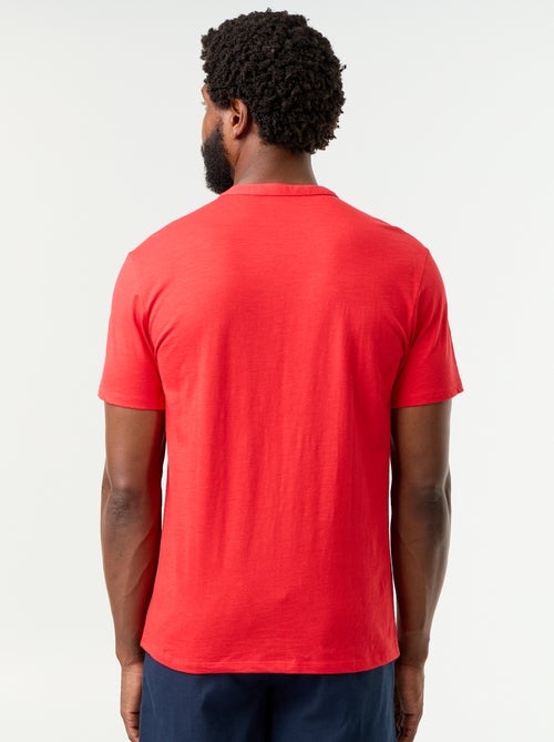 T-shirt homme uni à col tunisien - Kiabi T-shirt homme uni à col tunisien - Kiabi