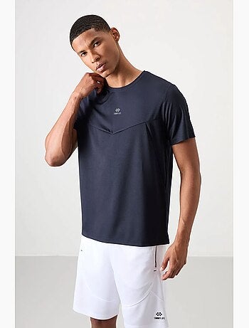 T-shirt homme uni, col rond tommy