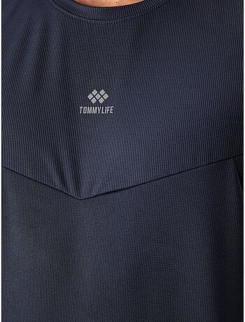 T-shirt homme uni, col rond tommy