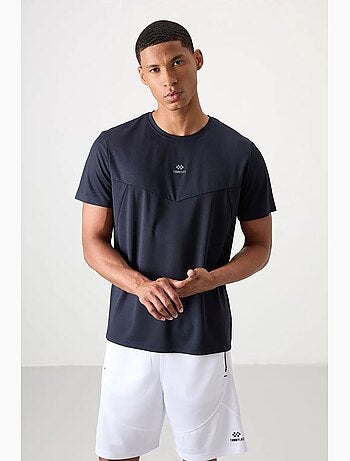 T-shirt homme uni, col rond tommy