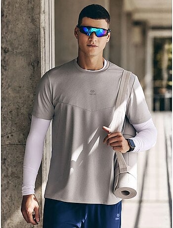 T-shirt homme uni, col rond tommy
