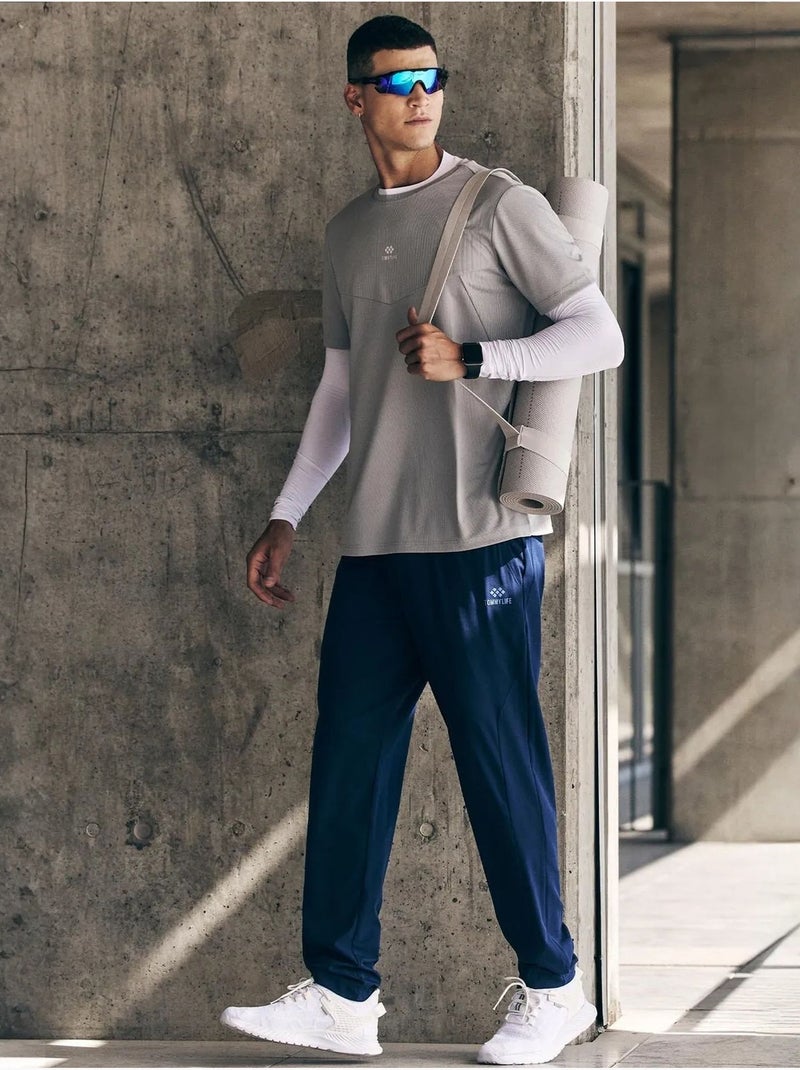 T-shirt homme uni, col rond tommy Gris clair - Kiabi