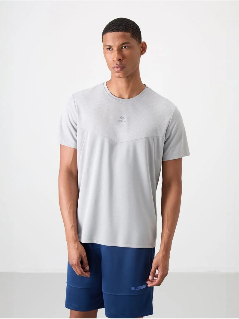T-shirt homme uni, col rond tommy Gris clair - Kiabi