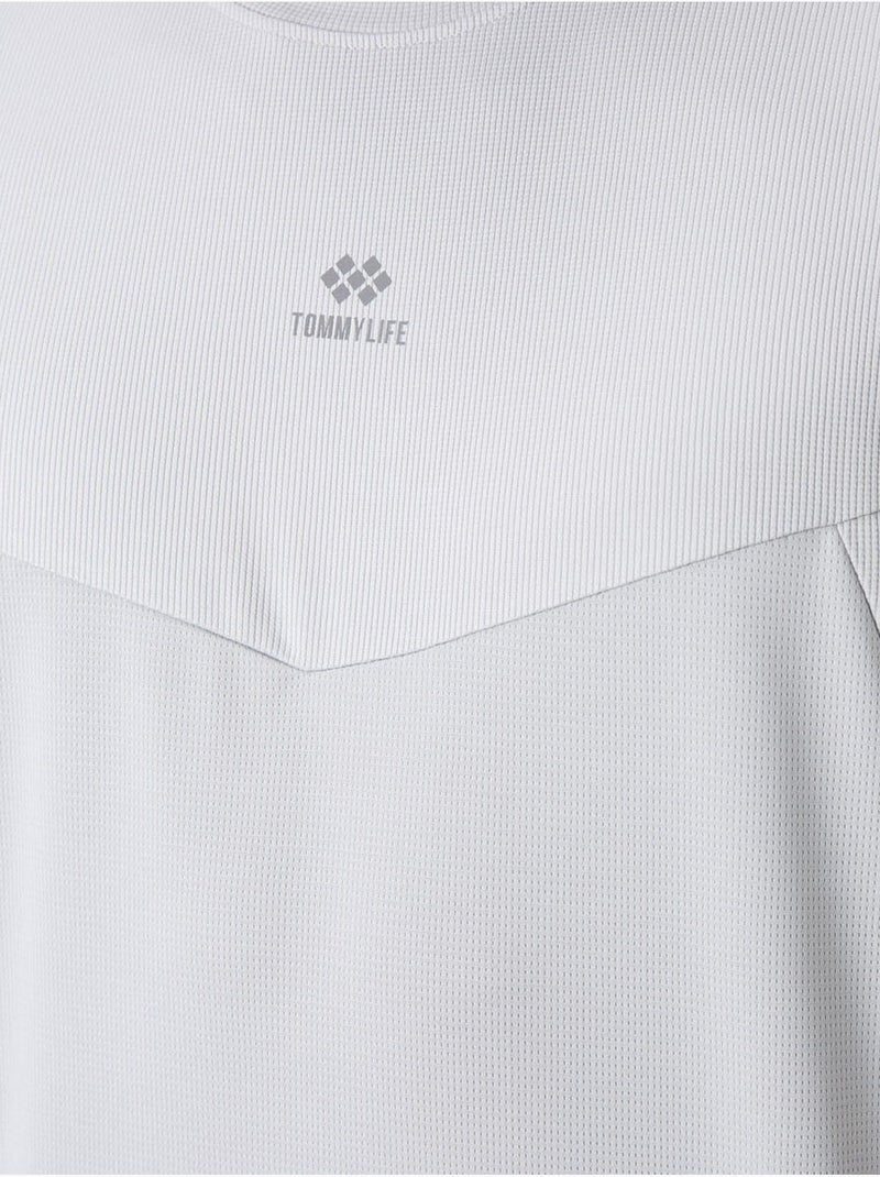 T-shirt homme uni, col rond tommy Gris clair - Kiabi