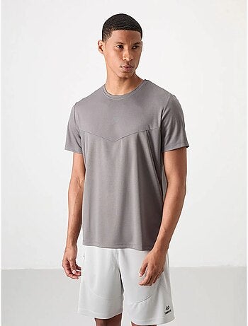 T-shirt homme uni, col rond tommy