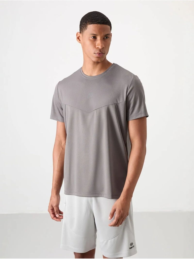 T-shirt homme uni, col rond tommy Gris - Kiabi