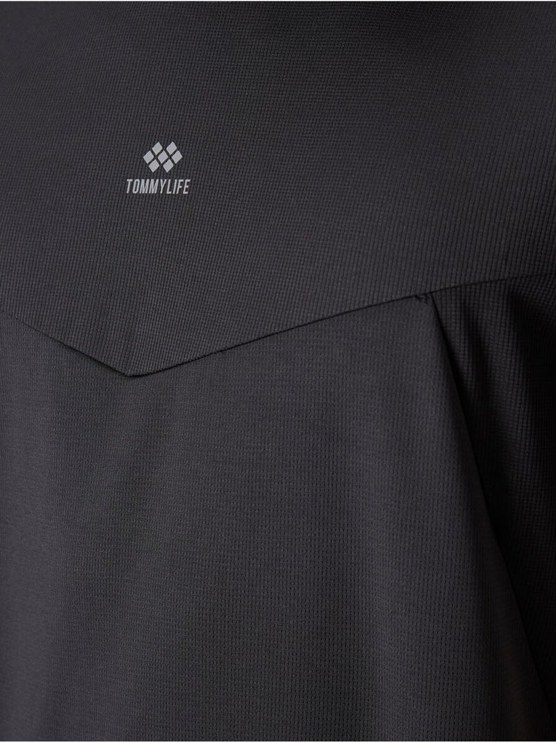 T-shirt homme uni, col rond tommy Noir - Kiabi