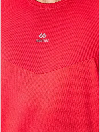 T-shirt homme uni, col rond tommy
