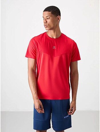 T-shirt homme uni, col rond tommy