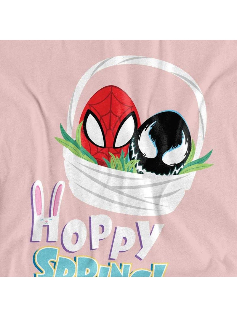 T-shirt hoppy spring - homme araignée (spider-man, symbiote venom) Rose - Kiabi