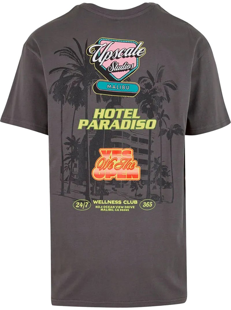 T-shirt hotel paradiso - mister tee Gris foncé - Kiabi
