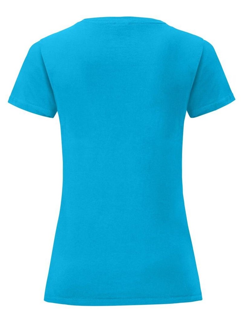 T-shirt iconic - fruit of the loom Bleu azur - Kiabi