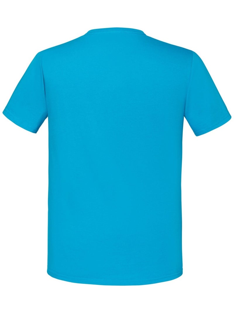 T-shirt iconic - fruit of the loom Bleu azur - Kiabi