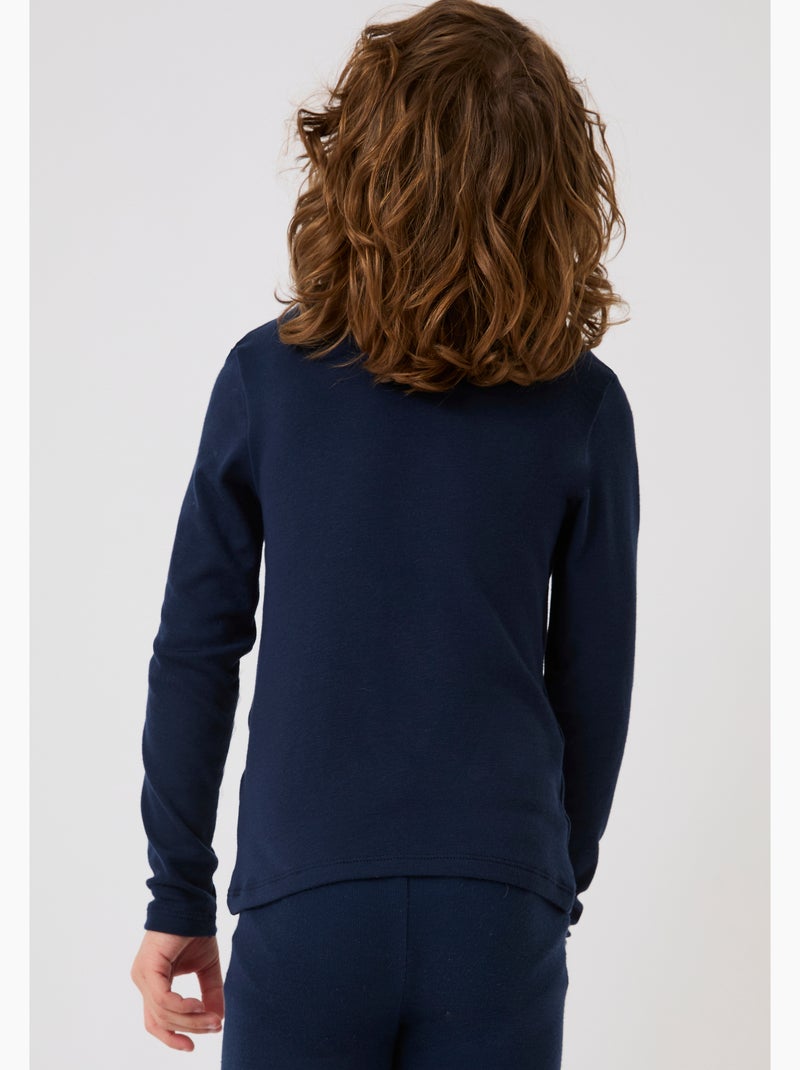 T-shirt iconic. Enfant thermolactyl sensitive - damart Bleu marine - Kiabi