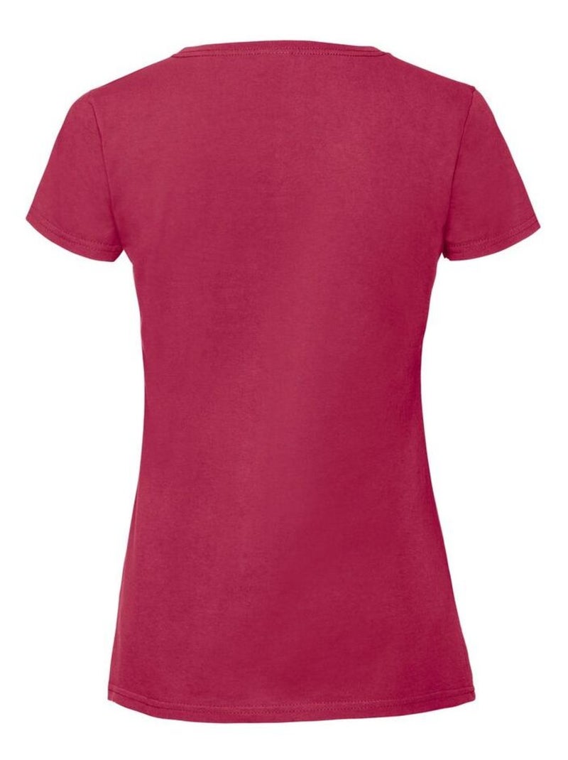 T-shirt iconic premium - fruit of the loom Rouge bordeaux - Kiabi