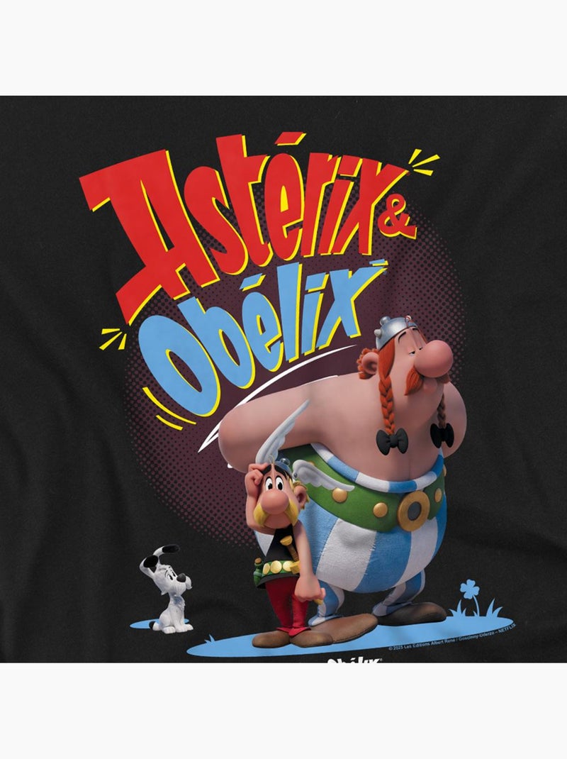 T-shirt idefix together - asterix (astérix, idéfix, obélix) Noir - Kiabi