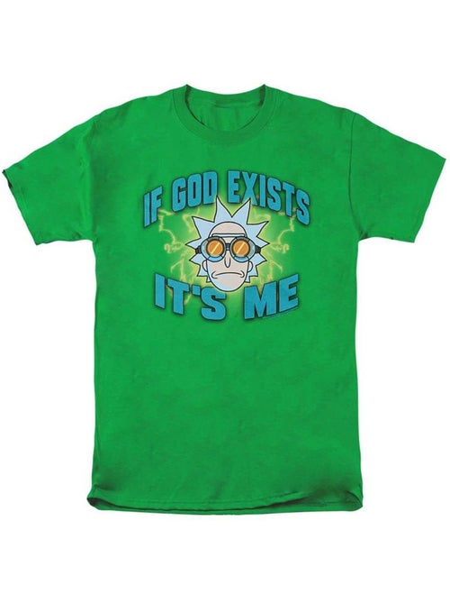 T-shirt if god exists it´s me - rick et morty - Kiabi