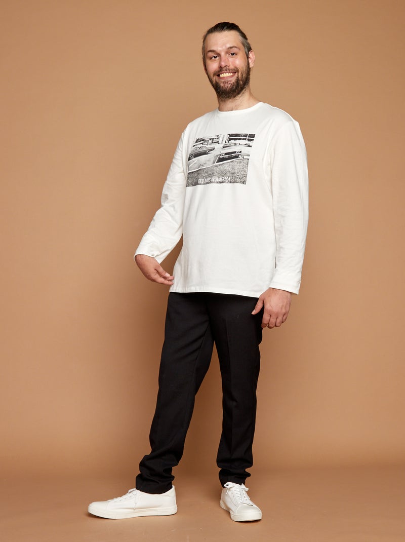 T-shirt imprimé - collection facile à enfiler Blanc - Kiabi