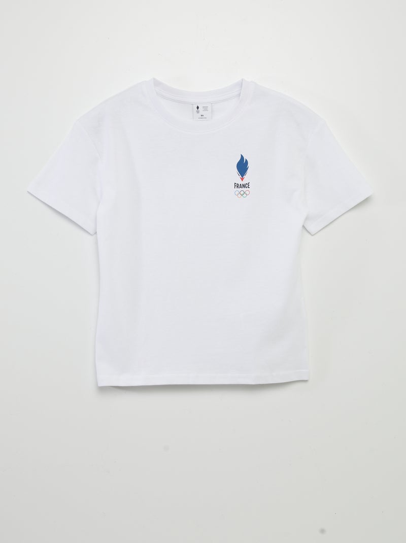 T-shirt imprimé - Equipe de France Olympique et Paralympique Blanc - Kiabi