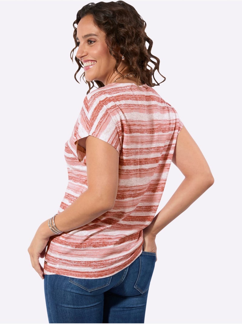 T-shirt Imprimé 50% Coton - Taille Standard - Witt Ecru - Kiabi