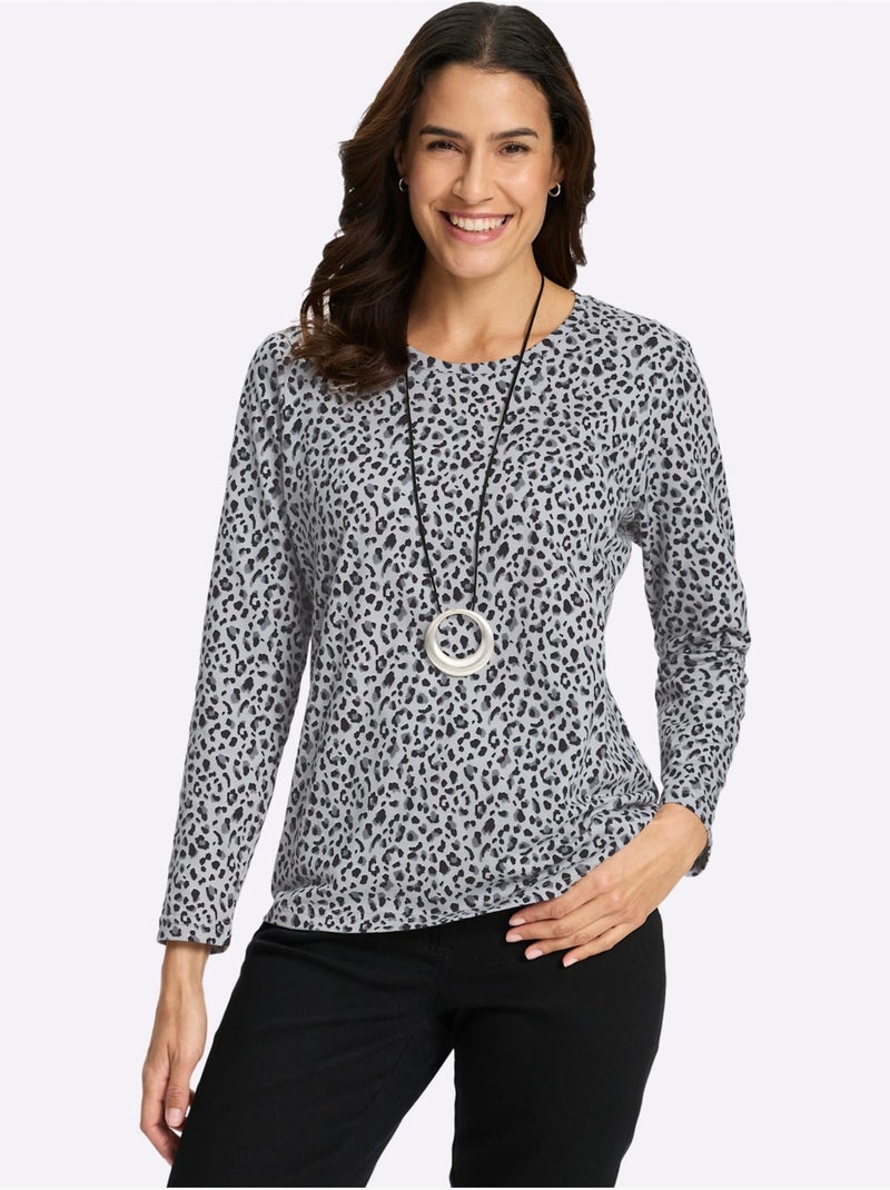 T-shirt imprimé 50% coton - taille standard - witt Gris Noir - Kiabi