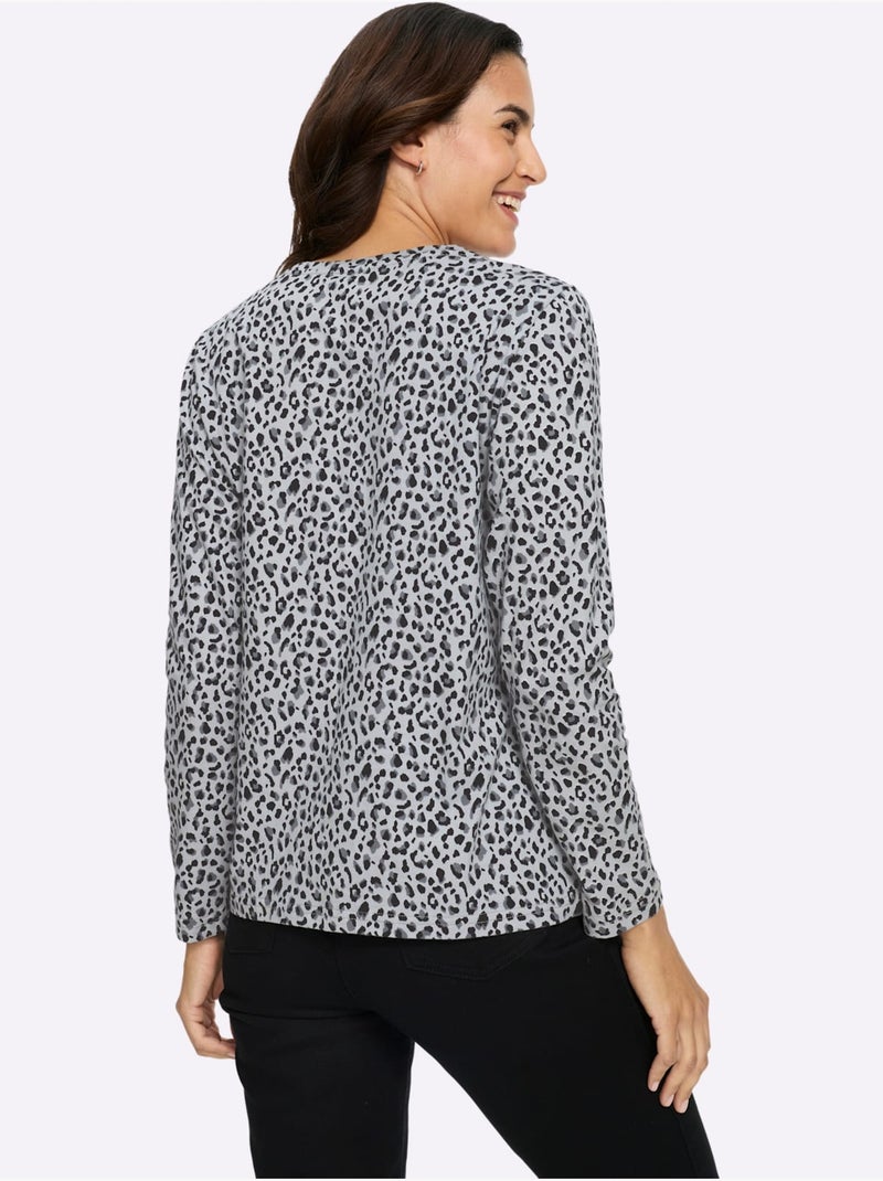 T-shirt imprimé 50% coton - taille standard - witt Gris Noir - Kiabi