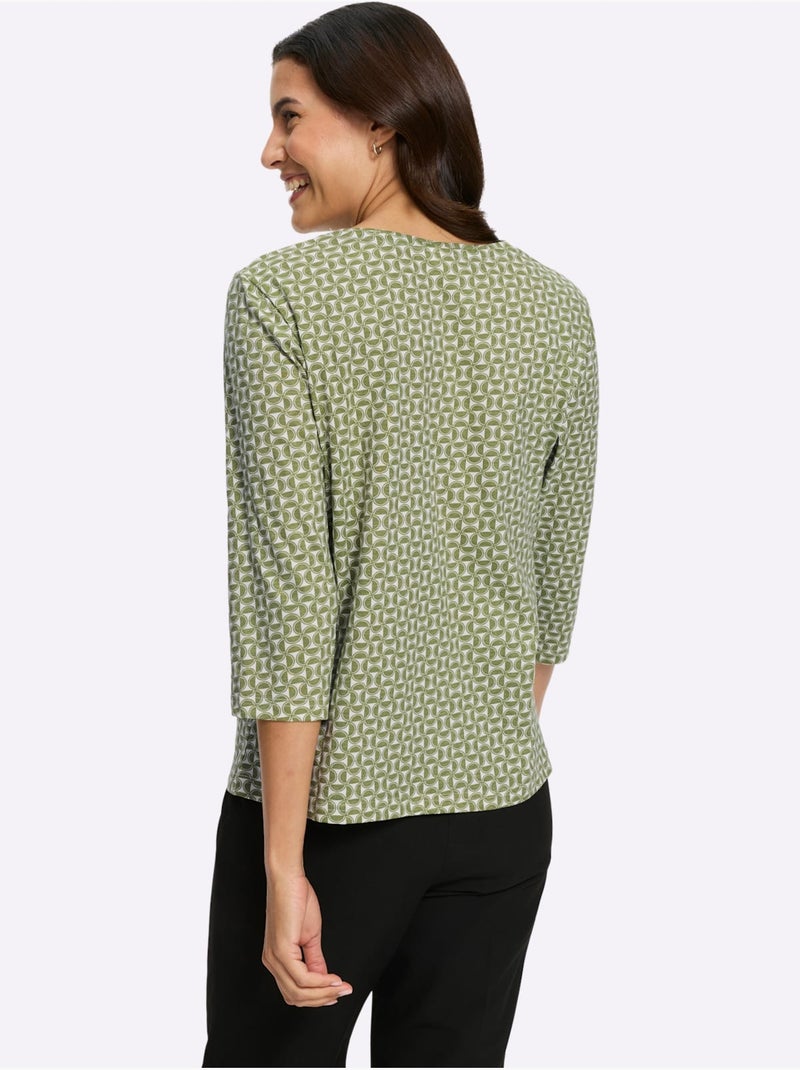 T-shirt Imprimé 50% Coton - Taille Standard - Witt Vert clair - Kiabi