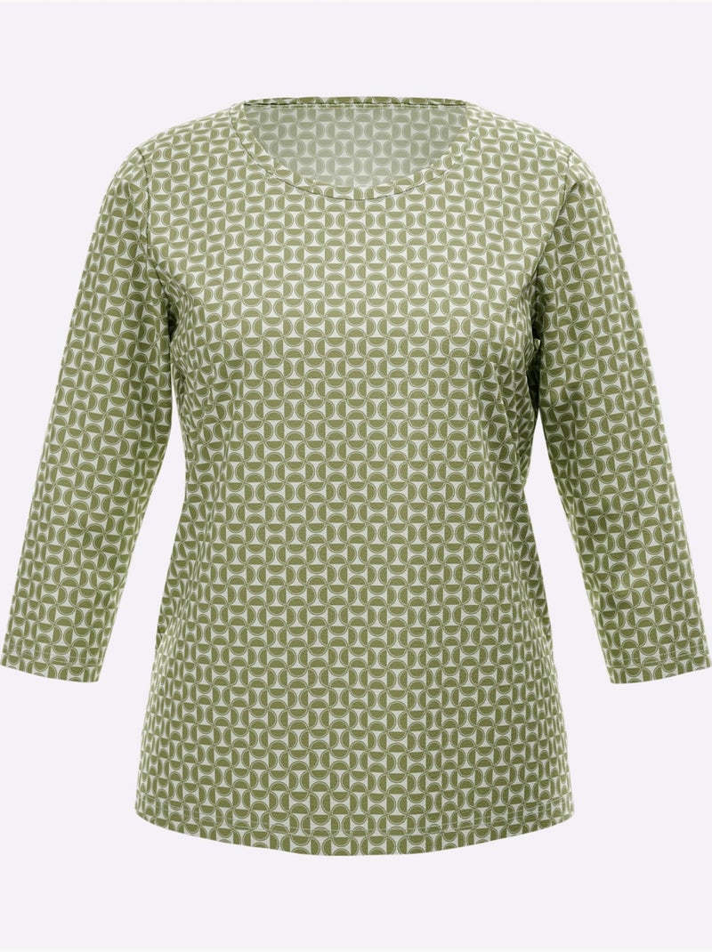 T-shirt Imprimé 50% Coton - Taille Standard - Witt Vert clair - Kiabi
