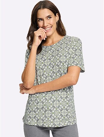 T-shirt Imprimé 50% Coton Et 50% Modal - Taille Standard - Witt