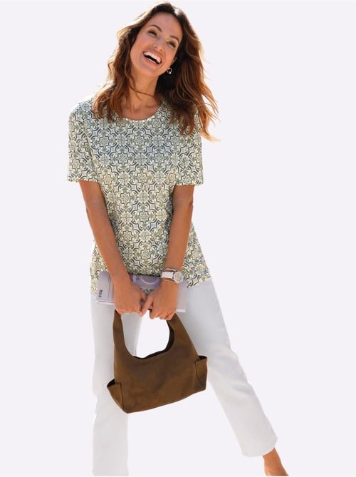 T-shirt Imprimé 50% Coton Et 50% Modal - Taille Standard - Witt - Kiabi