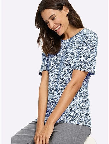 T-shirt Imprimé 50% Coton Et 50% Modal - Taille Standard - Witt