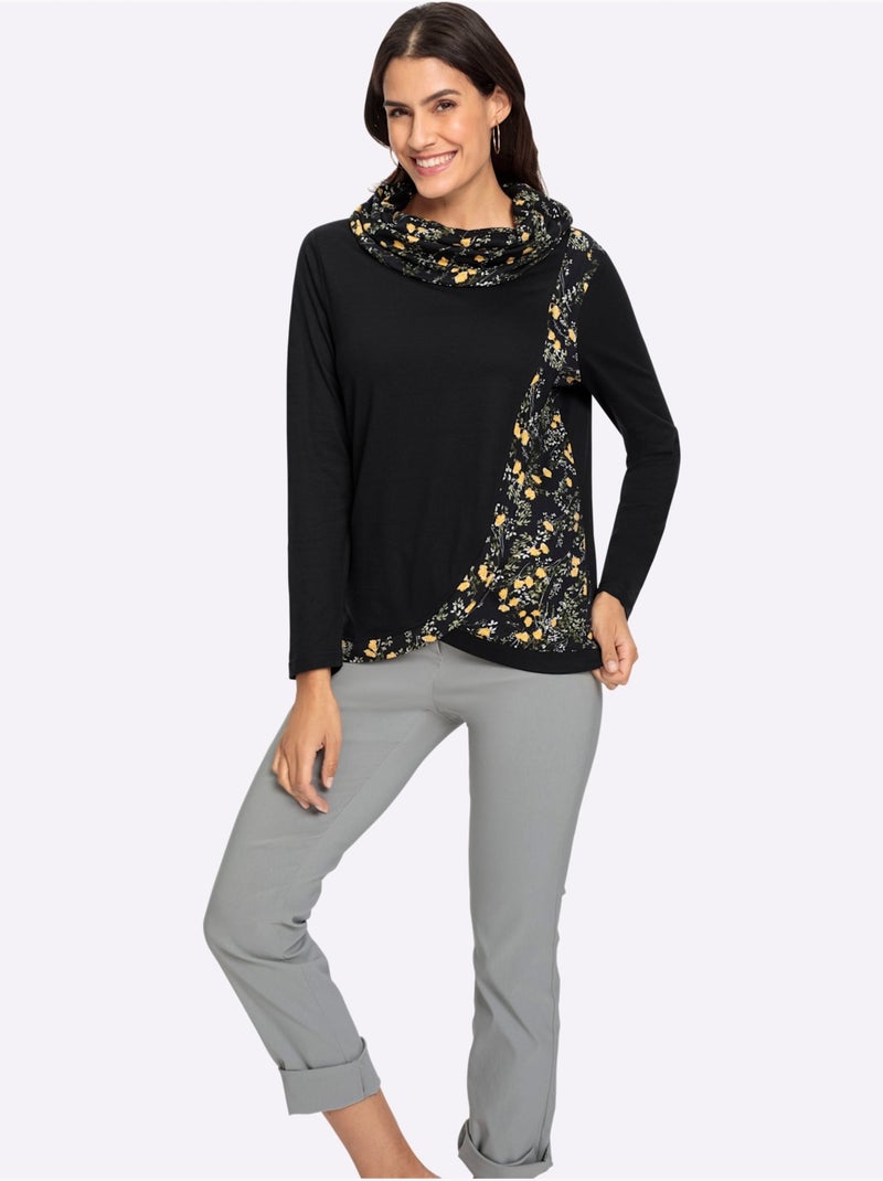 T-shirt imprimé 50% coton et 50% modal - taille standard - witt Noir Orange - Kiabi
