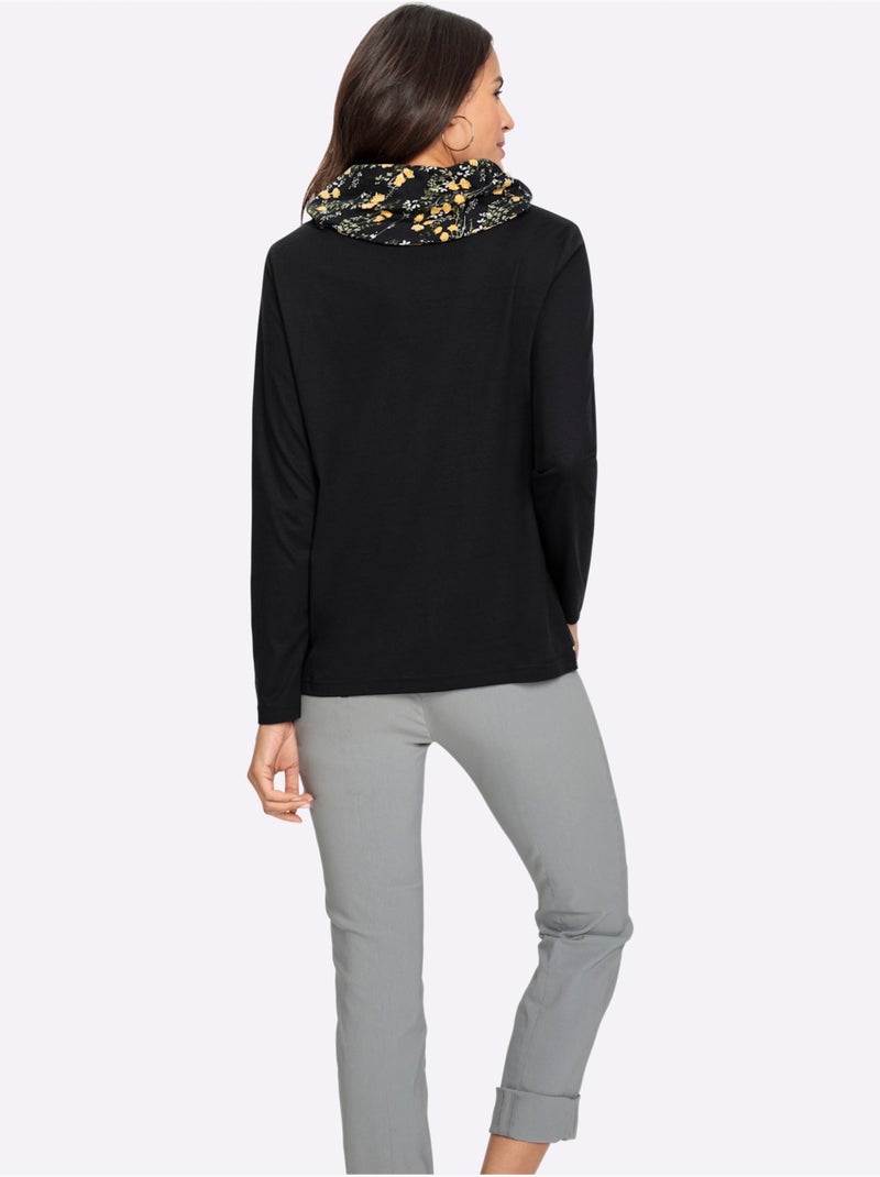 T-shirt imprimé 50% coton et 50% modal - taille standard - witt Noir Orange - Kiabi