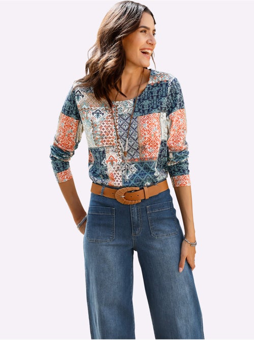 T-shirt Imprimé 50% Coton Et 50% Modal - Taille Standard - Witt - Kiabi