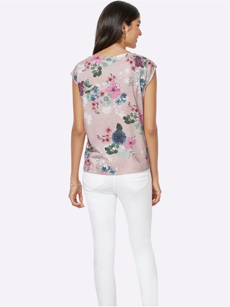T-shirt Imprimé 50% Modal - Taille Standard - Witt Rose - Kiabi