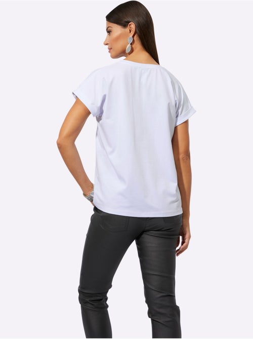 T-shirt Imprimé 95% Coton - Taille Standard - Helline - Kiabi