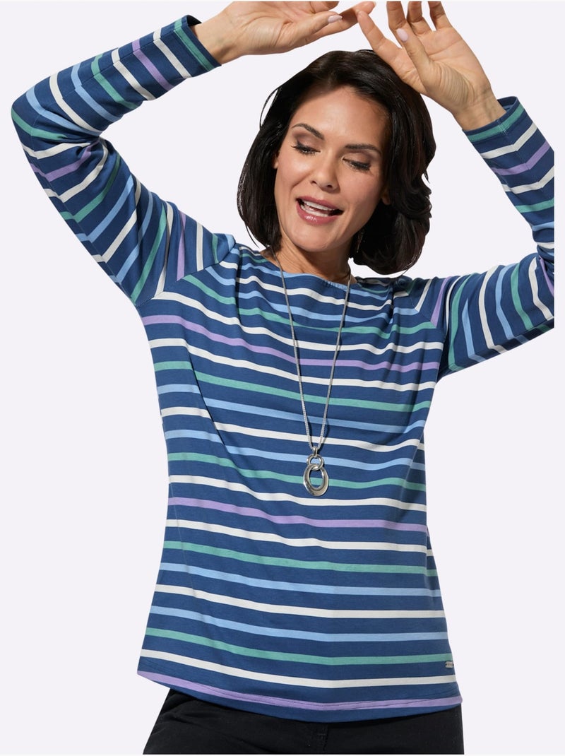 T-shirt imprimé 95% coton - taille standard - witt Bleu jean - Kiabi