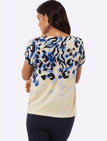 T-shirt Imprimé 95% Lyocell (tencel) - Taille Standard - Helline