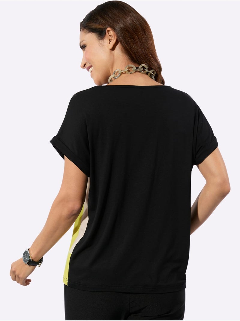 T-shirt Imprimé 95% Viscose (ecovero) - Taille Standard - Witt Noir Vert - Kiabi